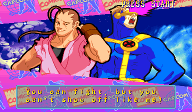 Marvel Super Heroes vs. Street Fighter screenshot 3 for Sega Saturn